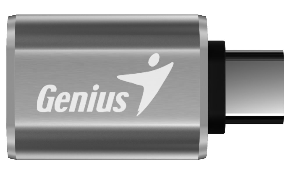 GENIUS ACC-C2A redukce z USB-C na USB-A, kovově šedá