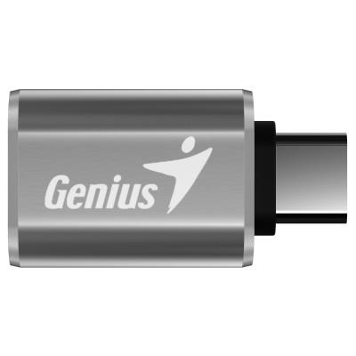 GENIUS ACC-C2A redukce z USB-C na USB-A, kovově šedá