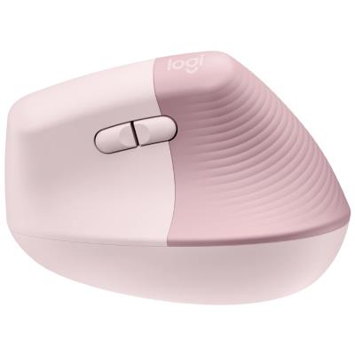 Logitech Lift Vertical Ergonomic Mouse - Dark Rose   Vertikální myš, optická, 6 tlačítek, bezdrátová, Bluetooth