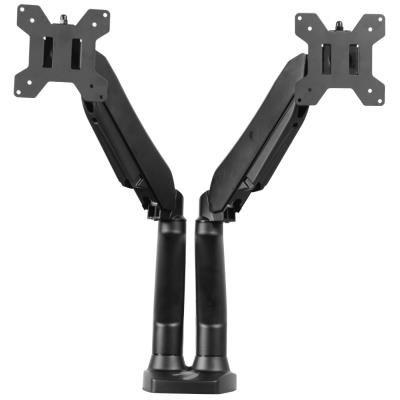 AROZZI ALZARE DUO/ stolní držák pro 2 monitory/ plynový píst/ ocel, hliník/ černý