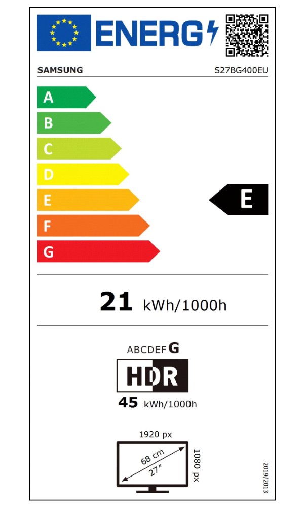 Samsung Odyssey G40B 27" / FullHD 1920x1080 / 16:9 / IPS / 1ms / 240Hz / Jack/HDMI/DP/PIVOT/VESA