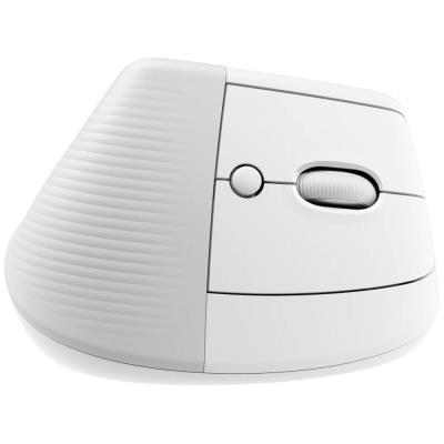 Logitech Lift Vertical Ergonomic Mouse - White   Vertikální myš, optická, 6 tlačítek, bezdrátová, Bluetooth