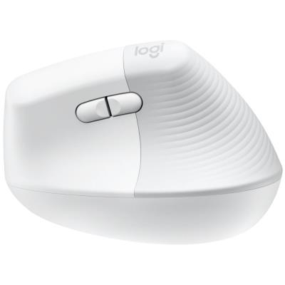 Logitech Lift Vertical Ergonomic Mouse - White   Vertikální myš, optická, 6 tlačítek, bezdrátová, Bluetooth