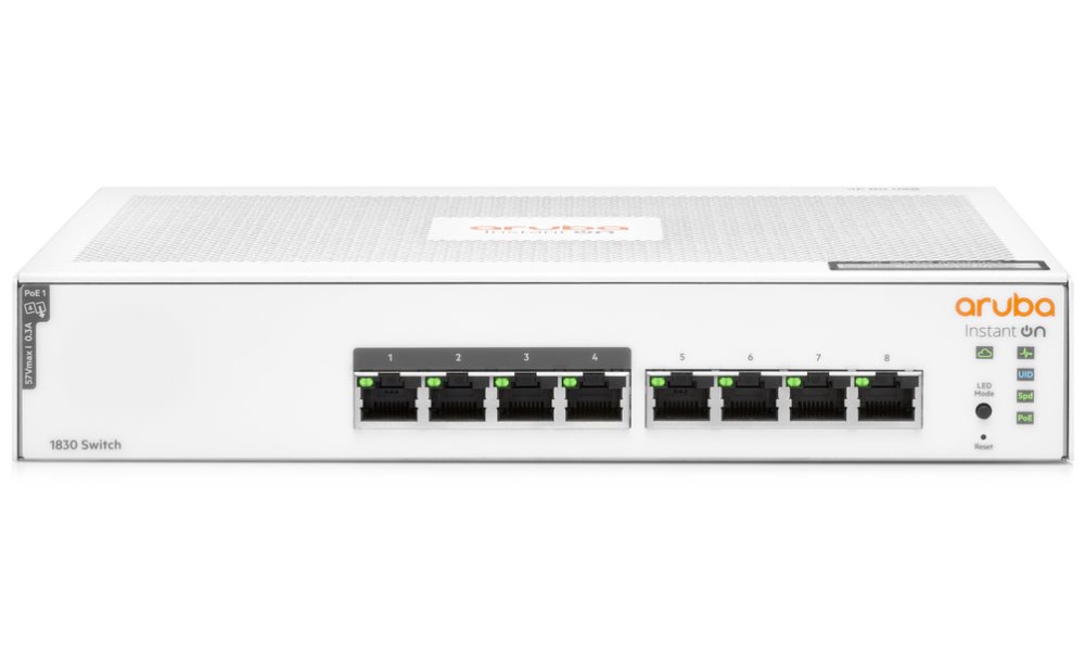HPE Aruba Instant On 1830 8G 65W Switch (4x RJ45 10/100/1000 + 4x RJ45 10/100/1000 Class4 PoE)