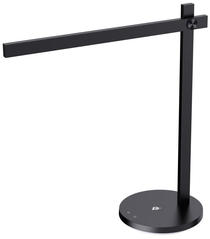 IMMAX LED stolní lampička BEAM/ Qi nabíjení/ 18W/ DC 12V/2A/ noční podsvícení/ stmívatelná/ sklápěcí rameno/ černá