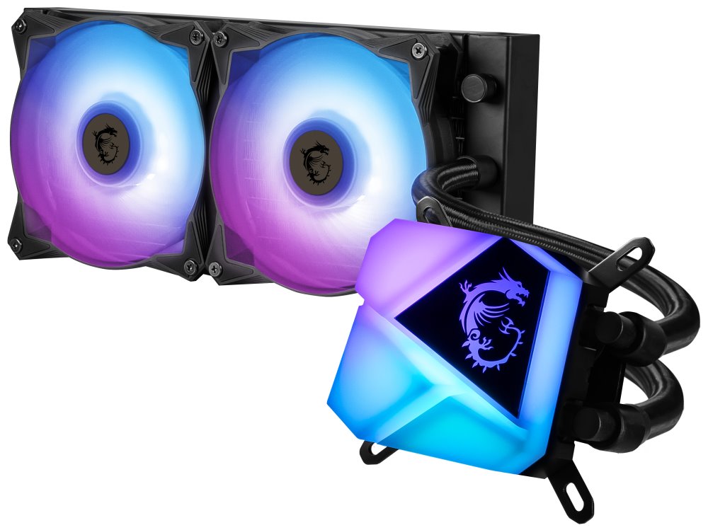 OPRAVENÉ - MSI vodní chladič CPU MAG CORELIQUID C240/ 2x ARGB 120 mm fan / podpora LGA1700
