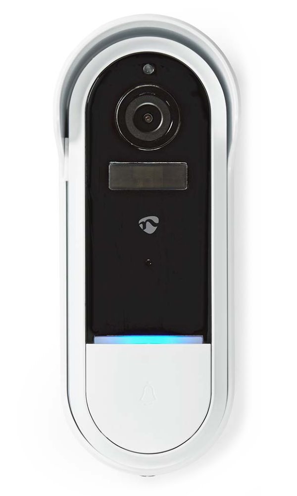 NEDIS Wi-Fi chytrý dveřní videotelefon/ 1920x1080/ 2Mpix/ IP54/ transformátor/ snímač pohybu/ noční vidění/ bílý