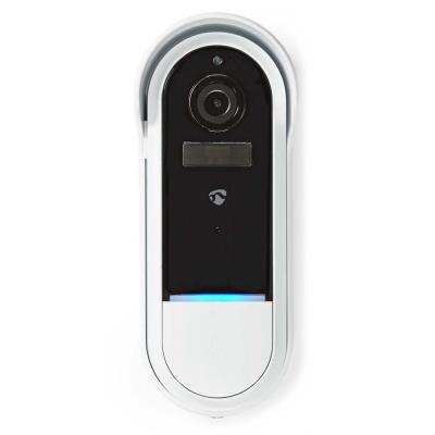 NEDIS Wi-Fi chytrý dveřní videotelefon/ 1920x1080/ 2Mpix/ IP54/ transformátor/ snímač pohybu/ noční vidění/ bílý