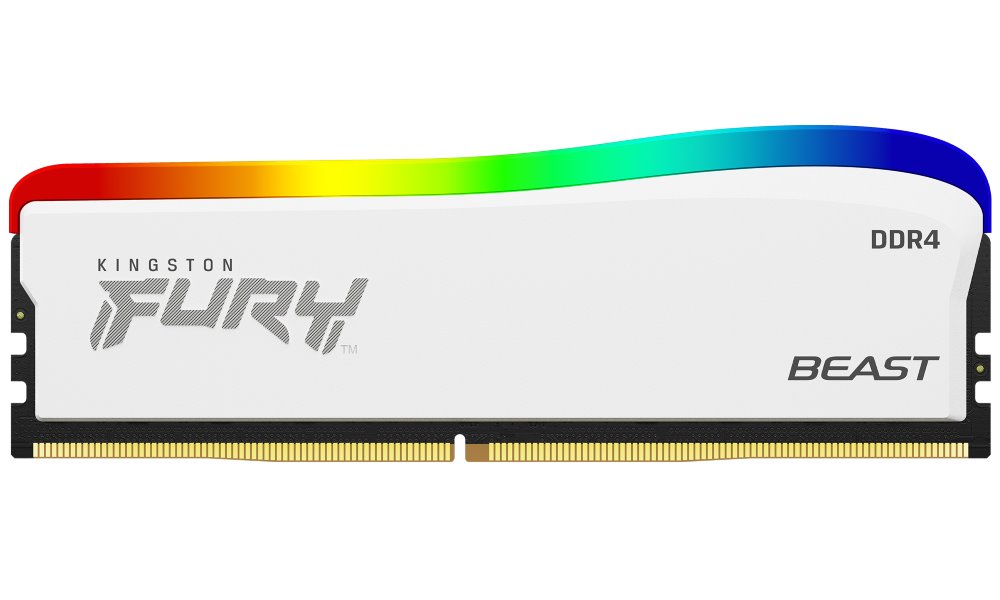 KINGSTON FURY Beast RGB 32GB DDR4 3200MT/s / CL16 / DIMM / Bílá / Kit 2x 16GB