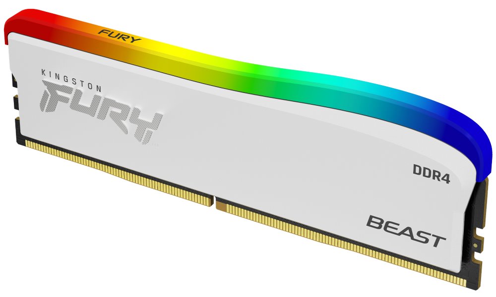 KINGSTON FURY Beast RGB 32GB DDR4 3200MT/s / CL16 / DIMM / Bílá / Kit 2x 16GB