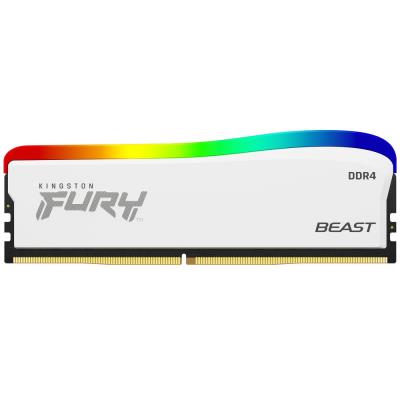 KINGSTON FURY Beast RGB 16GB DDR4 3200MT/s / CL16 / DIMM / Bílá / Kit 2x 8GB