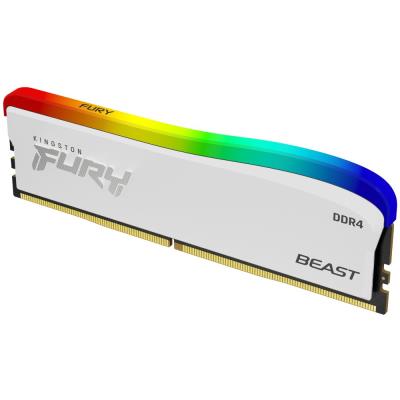KINGSTON FURY Beast RGB 32GB DDR4 3200MT/s / CL16 / DIMM / Bílá / Kit 2x 16GB