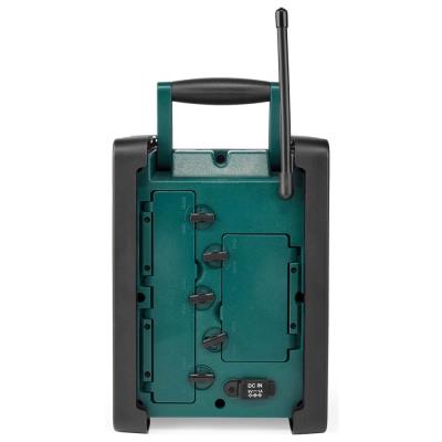 NEDIS digitální pracovní rádio/ stolní/ výkon 15W/ DAB+/ FM/ Bluetooth/ IP65/ napájení z baterie/síťové/ černo-zelené