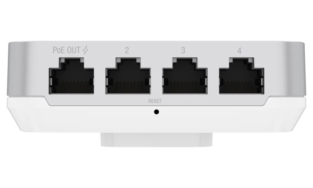 Ubiquiti UniFi 6 In-Wall - Wi-Fi 6 AP, 2.4/5GHz, až 5.3 Gbps, 5x GbE, PoE/PoE+ (bez PoE injektoru)