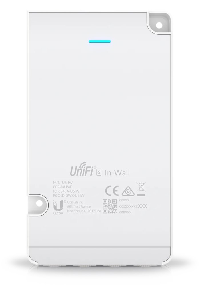 Ubiquiti UniFi 6 In-Wall - Wi-Fi 6 AP, 2.4/5GHz, až 5.3 Gbps, 5x GbE, PoE/PoE+ (bez PoE injektoru)