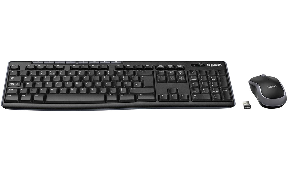 Logitech set MK270/ Bezdrátová klávesnice + myš/ 2.4GHz/ USB přijímač/ CZ/ černý