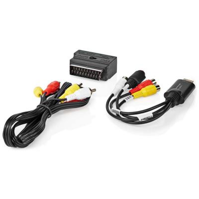 NEDIS video převodník/ USB 2.0/ 480p/ A/V kabel/ SCART/ 3x RCA zásuvka/ S-video zásuvka/ černý