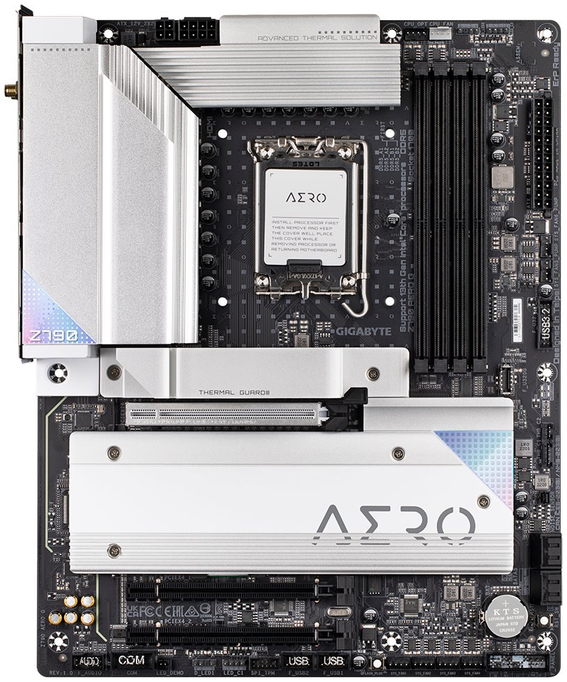 GIGABYTE Z790 AERO G / Intel Z790 / LGA1700 / 4x DDR5 / 5x M.2 / HDMI / DP / 2x USB-C / WiFi / ATX