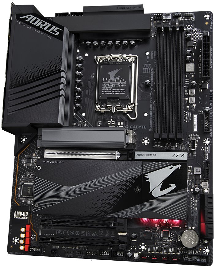 GIGABYTE Z790 AORUS ELITE AX / Intel Z790 / LGA1700 / 4x DDR5 / 4x M.2 / HDMI / DP / USB-C / WiFi / ATX