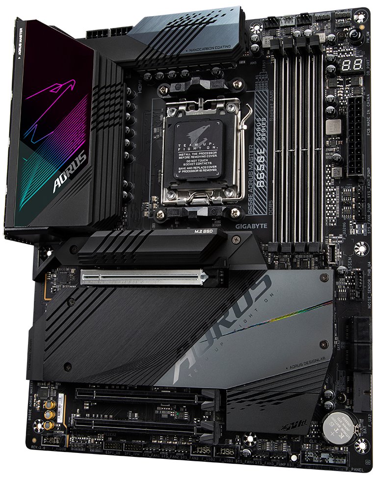 GIGABYTE B650E AORUS MASTER / AMD B650 / AM5 / 4x DDR5 / 4x M.2 / USB-C / HDMI / WiFi / ATX