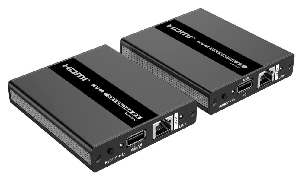 PremiumCord HDMI KVM extender s USB na 60m přes jeden kabel Cat5/6, bez zpoždění