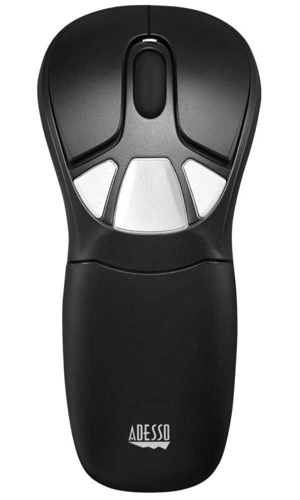 Adesso iMouse P30GO Plus/ bezdrátová air myš 2,4GHz/ laser + gyroskopický snímač/ nabíjatelná/ USB/ černá