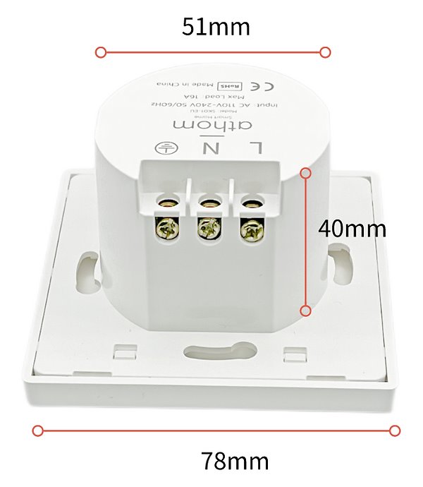 Solarmi SK01 Chytrá instalační Wi-Fi zásuvka s měřením energie, TASMOTA