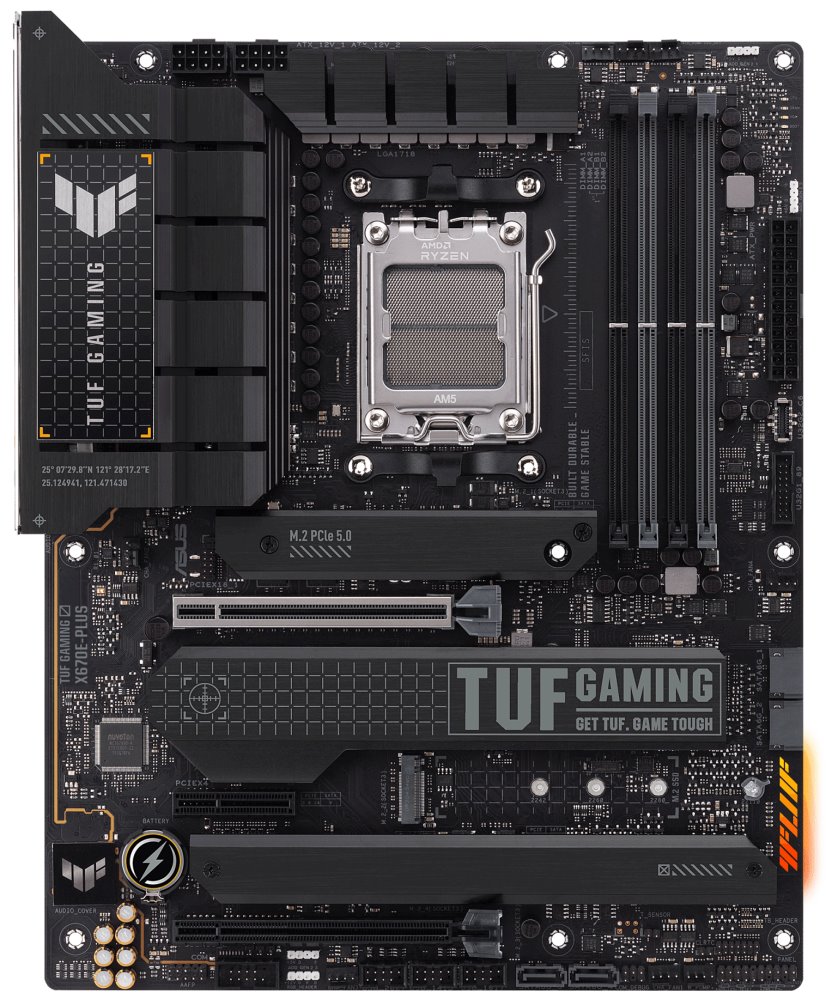 ASUS TUF GAMING X670E-PLUS / AMD X670 / AM5 / 4x DDR5 / 4x M.2 / HDMI / DP / USB-C / ATX