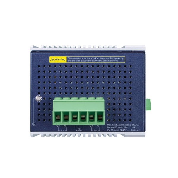 Planet BSP-360 v3 průmyslový solární switch/router, 5x1Gb, 4x PoE+ 802.3at 120W, baterie, 24-45VDC, -10~60°C, IP30