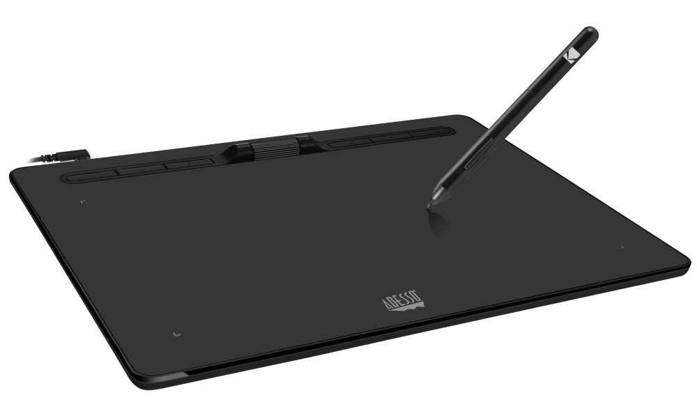 Adesso CYBERTABLET K10/ grafický tablet 10” x 6”/ 8192 úrovní tlaku/ 6 programovatelných tlačítek/ scroll kolečko/ USB-
