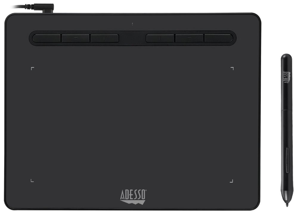 Adesso CYBERTABLET K10/ grafický tablet 10” x 6”/ 8192 úrovní tlaku/ 6 programovatelných tlačítek/ scroll kolečko/ USB-