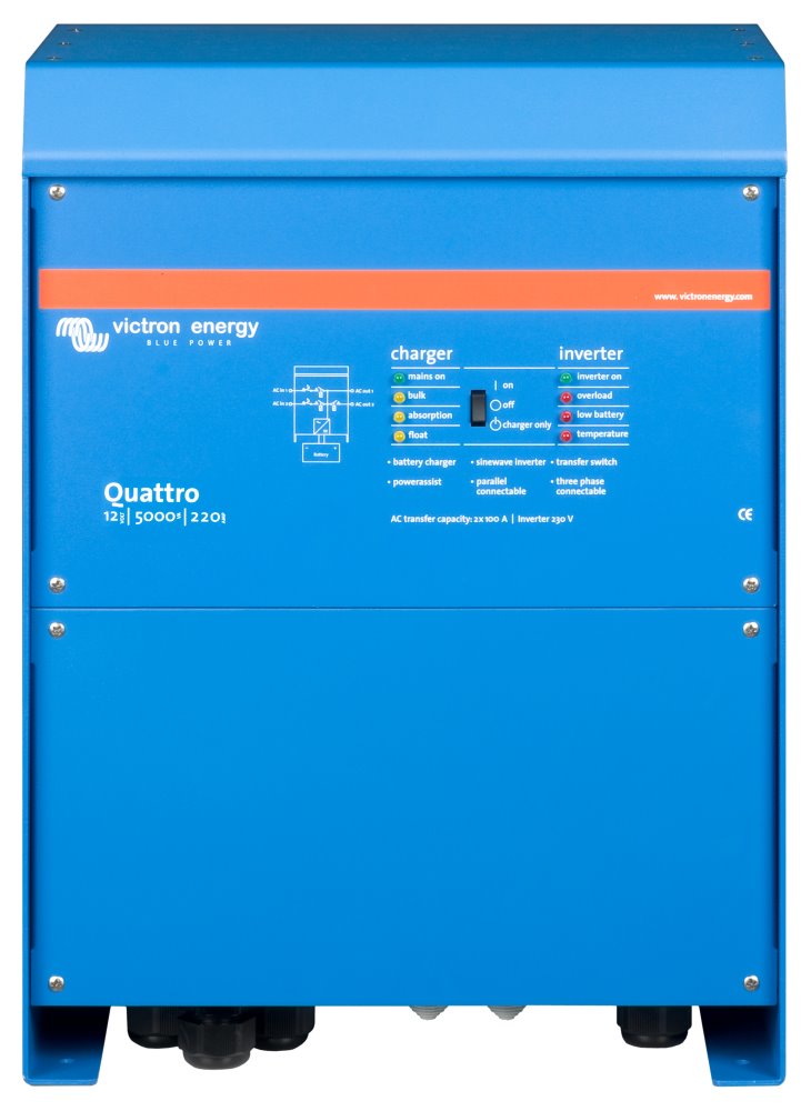 Victron Quattro měnič/nabíječ 12V/5000VA/220A-100A/100A