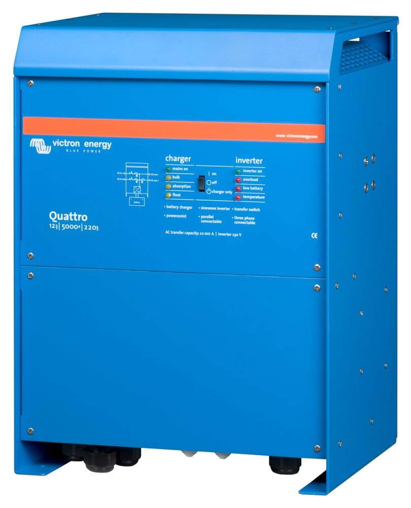 Victron Quattro měnič/nabíječ 12V/5000VA/220A-100A/100A