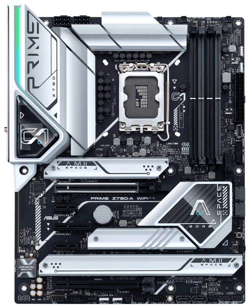 ASUS PRIME Z790-A WIFI / Intel Z790 / LGA1700 / 4x DDR5 / 4x M.2 / HDMI / DP / USB-C / WiFi / ATX