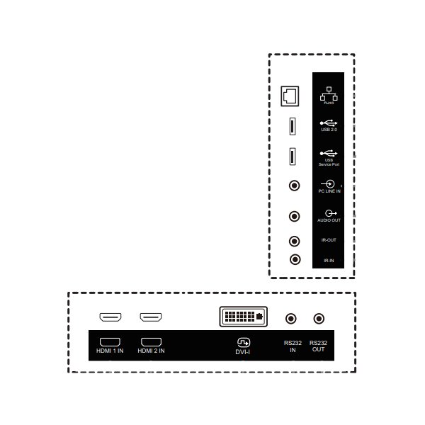 PHILIPS displej 49,5" 50BDL3511Q / Q-Line/ VA/ 4K UHD/ 60Hz/ 8ms/ 4000:1/ 18/7/ HDMI, DVI, VGA, RS232, RJ45, USB