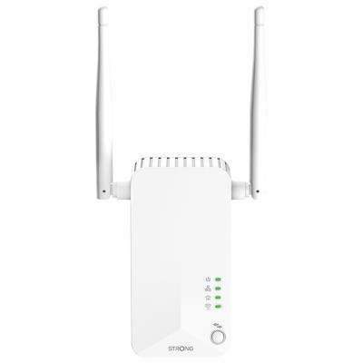 STRONG sada 3 adaptérů Powerline WF 600 TRI FR/ Powerline 600 Mbit/s/ Wi-Fi 300 Mbit/s/ 2x LAN/ bílý