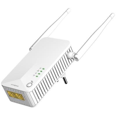 STRONG sada 2 adaptérů Powerline WF 600 DUO FR/ Powerline 600 Mbit/s/ Wi-Fi 300 Mbit/s/ 2x LAN/ bílý