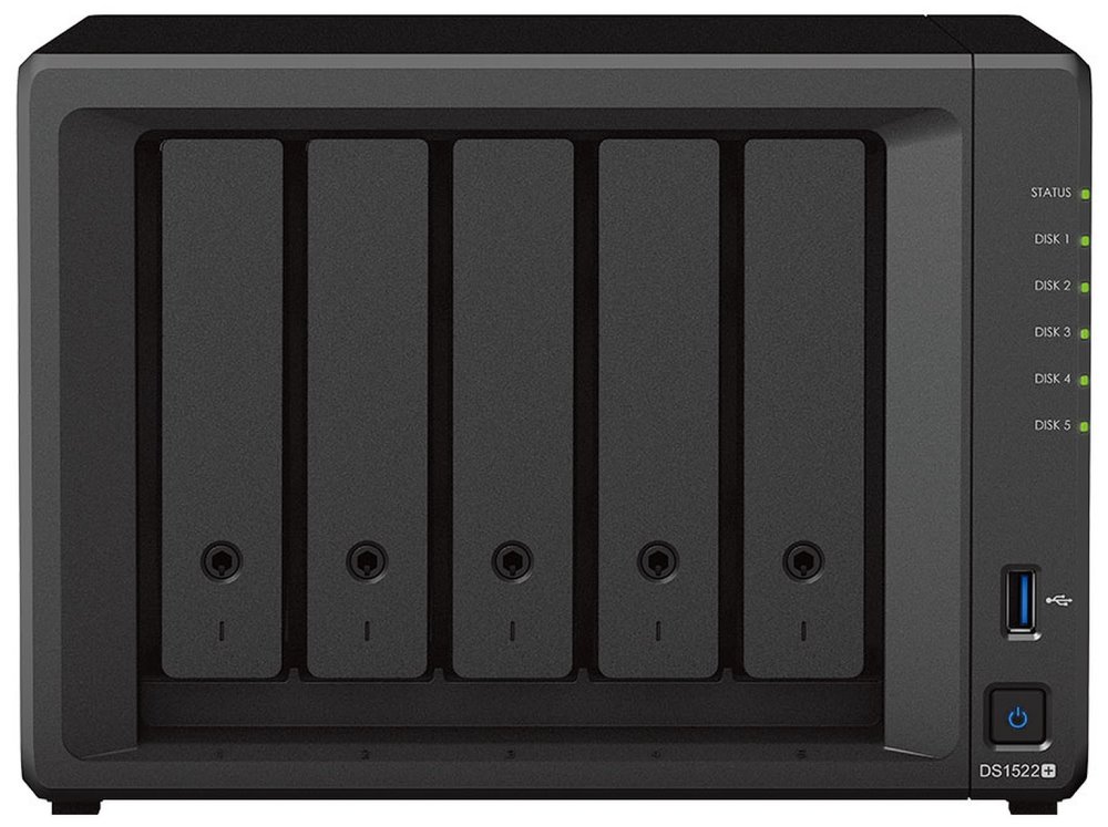 Synology DS1522+   5x SATA, 8GB RAM, 2x USB 3.0, 4x GbE, 1x PCIe