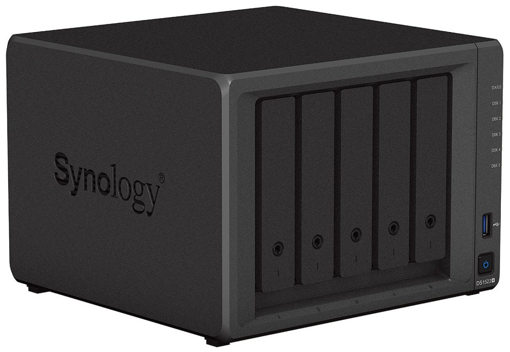 Synology DS1522+   5x SATA, 8GB RAM, 2x USB 3.0, 4x GbE, 1x PCIe