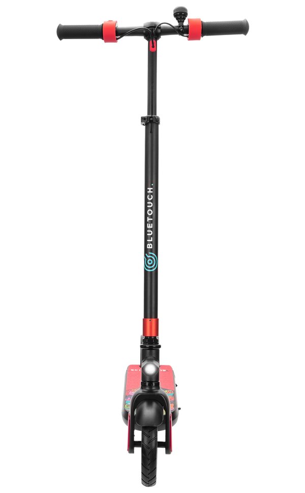 BLUETOUCH elektrická dětská koloběžka SUPERKIDS/ výkon 120W/ rychlost 15km/h/ dojezd 10km/ baterie 2,5 Ah/ červená