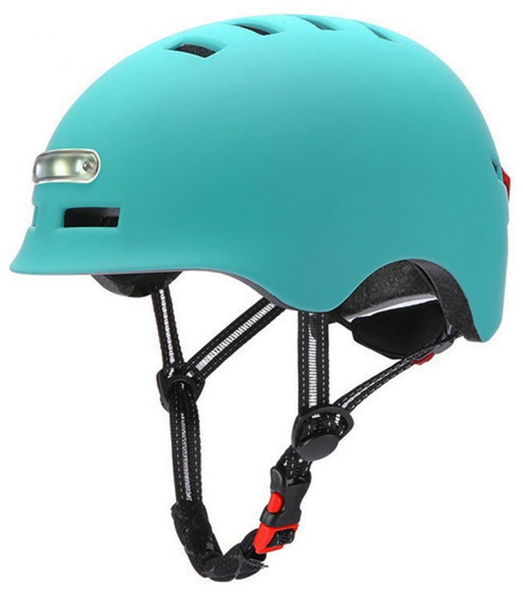 BLUETOUCH bezpečnostní helma s LED/ velikost M/ modrá