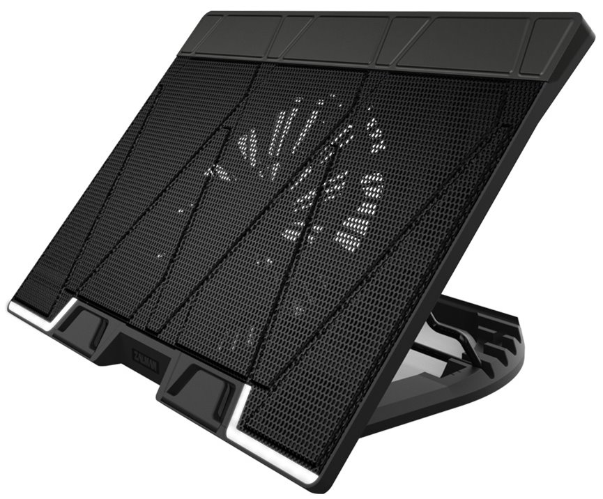 Zalman chladič notebooku ZM-NS3000 / pro notebooky do 17" / naklápěcí / USB Hub / USB / černý
