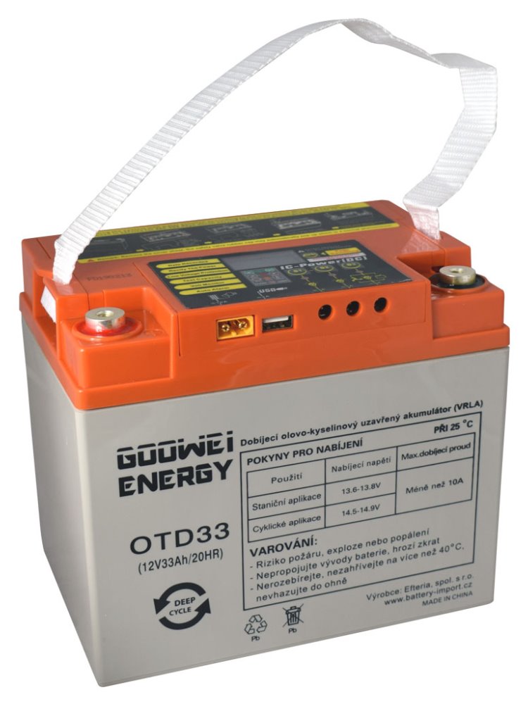 GOOWEI ENERGY DEEP CYCLE (GEL) baterie GOOWEI ENERGY OTD33, 33Ah, 12V