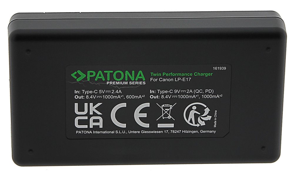 PATONA rychlonabíječka Foto Dual Canon LP-E17 + kabel