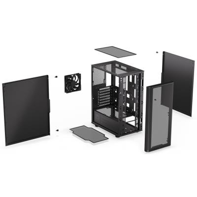 Endorfy skříň Ventum 200 Solid / 120mm PWM fan / 2xUSB / černá