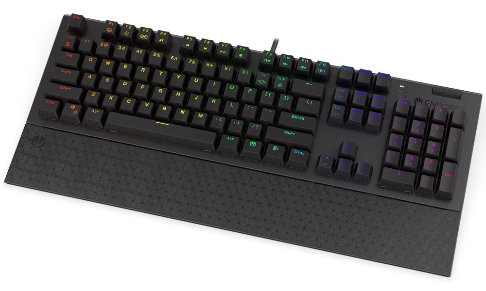 Endorfy herní klávesnice Omnis Kailh BL RGB / USB / blue switch / drátová /mechanická/US layout/černá RGB