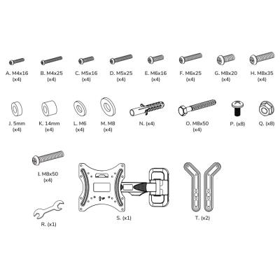 Neomounts WL40-540BL14/Držák displeje/na stěnu/32-55"/2 čepy/VESA 400X400/nosn. 35kg/černý