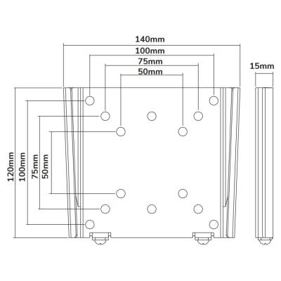 Neomounts FPMA-W25/Držák displeje/na stěnu/10-30"/fixní/VESA 100X100/nosn. 30kg/ultra tenký/stříbrný