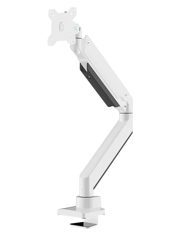 Neomounts Select NM-D775WHITEPLUS/Držák zakřiv. displeje/na stůl/10-49"/svorka/VESA 100X100/nosn. 10kg/plyn. píst/bilý