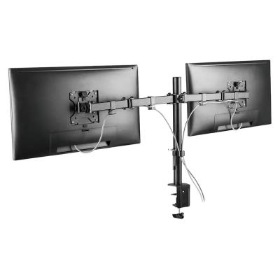 Neomounts FPMA-D550DBLACK/Držák displeje/na stůl/10-32"/svorka/VESA 100X100/nosn. 2x 8kg/2 displeje/černý